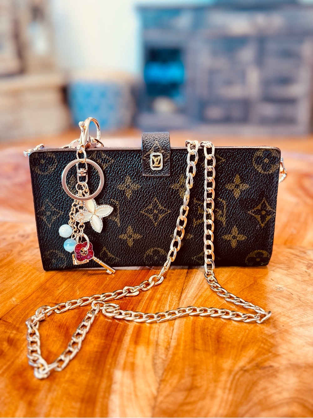 Louis Vuitton monogram wallet, reinvented fold converted Crossbody - Picture 3 of 15